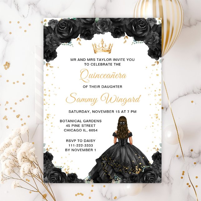 Invitación Floral Quinceañera (Subido por el creador)