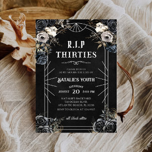 Invitación Floral RIP 30 años 40 aniversario de la muerte de