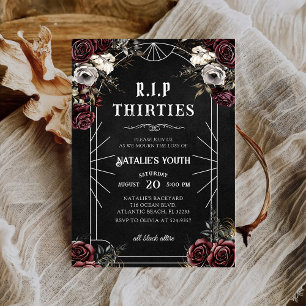 Invitación Floral RIP 30 años 40 aniversario de la muerte de