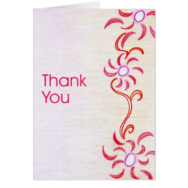 Invitación floral roja abstracta de la boda (Frente)