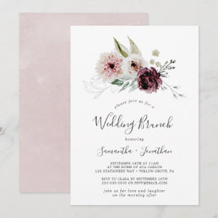 Invitación Floral Romance Boda Brunch