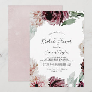 Invitación Floral Romance Bridal Shower