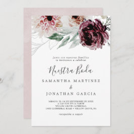 Invitación Floral romance español Nuestra Boda