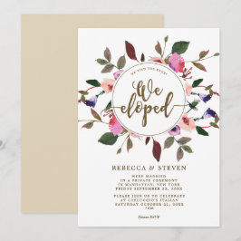 Invitación floral rosa atamos el nudo que eludimos la invitac