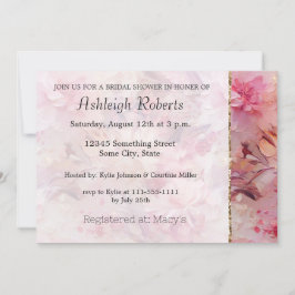 Invitación Floral rosa elegante