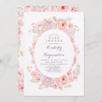 Floral rosa | Elegante Baby Shower Vintage