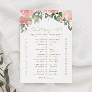 Invitación Floral rosa mami más bien un juego de Baby Shower