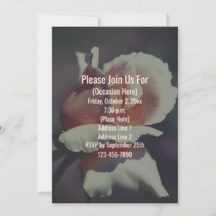 Invitación floral Rosa Melocotón