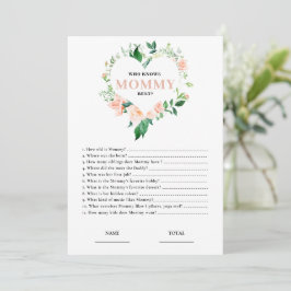Invitación Floral rosa que conoce a mamá mejor juego de Baby 