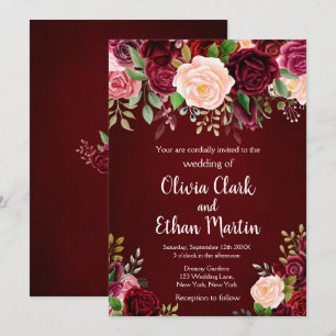 Invitación Floral rosa rugosa