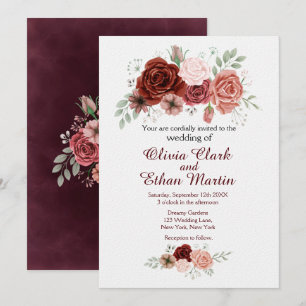 Invitación Floral rosa rugosa
