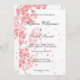 Invitación floral rosada de la boda de la flor de (Anverso / Reverso)