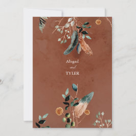 Invitación Floral ruántica romántica