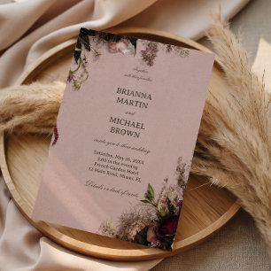 Invitación Floral Rubor Romántico