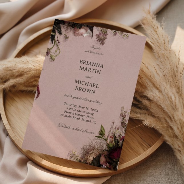 Invitación Floral Rubor Romántico (Subido por el creador)