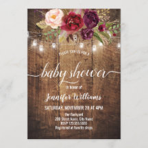 Invitación floral rusa a Baby Shower