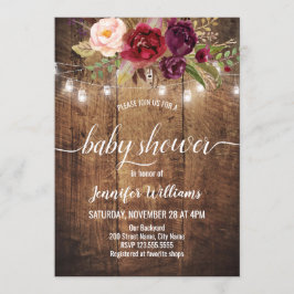 Invitación floral rusa a Baby Shower