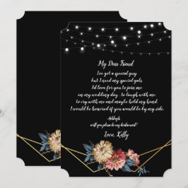 Invitación Floral Rustic Magnolia Strin será mi novia