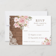 Floral Rustic Wood Rubor Rosas String Lights RSVP