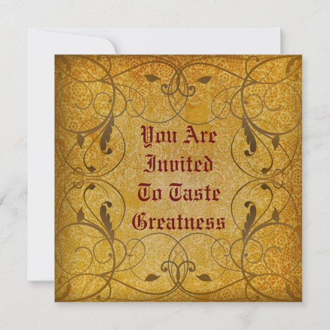 Invitación floral rústica (Anverso)