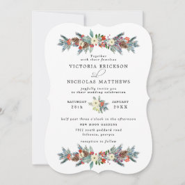 Invitación Floral rústica | Boda Botánico de Invierno