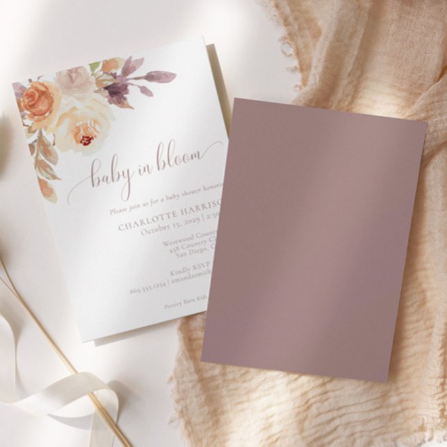 Invitación Floral rústica de boho oton | BABY SHOWER (Subido por el creador)