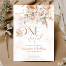 Floral rústica no es maravillosa el primer cumplea