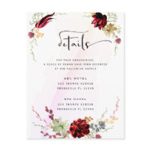 Invitación floral Rústica Red Elegant