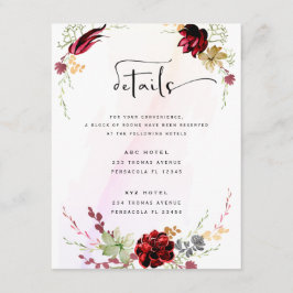 Invitación floral Rústica Red Elegant