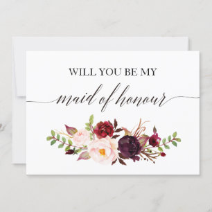 Invitación Floral rústica ¿Serás mi criada de honor-2?