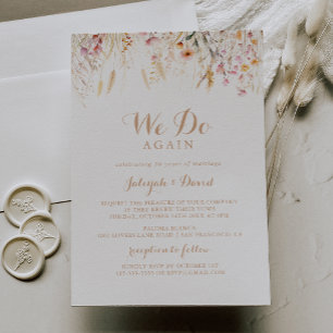 Invitación Floral salvaje de prado de otoño de nuevo prometem