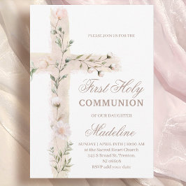 Invitación floral Santa Cruz Primera Comunión