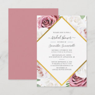 Invitación Floral Script Elegant Bridal Shower