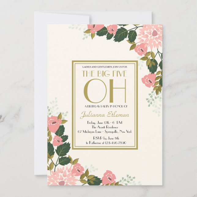 Invitación floral sensorial (Anverso)