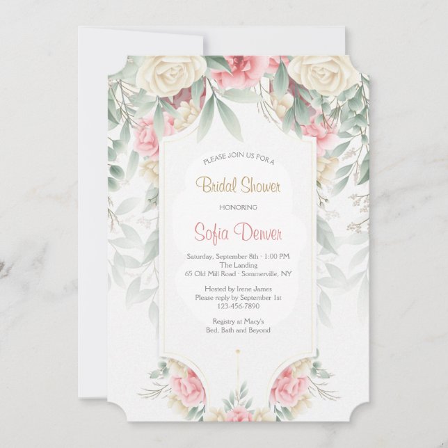 Invitación floral silenciada (Anverso)