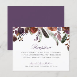 Invitación Floral silvestre | Inserción de recepción