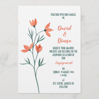 Invitación Floral Simple 