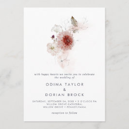 Invitación Floral Simple El Boda De