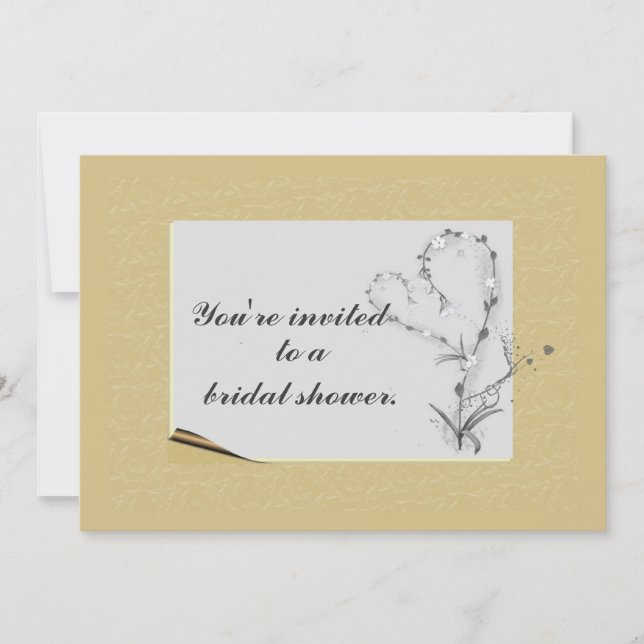 Invitación floral simple y elegante (Anverso)