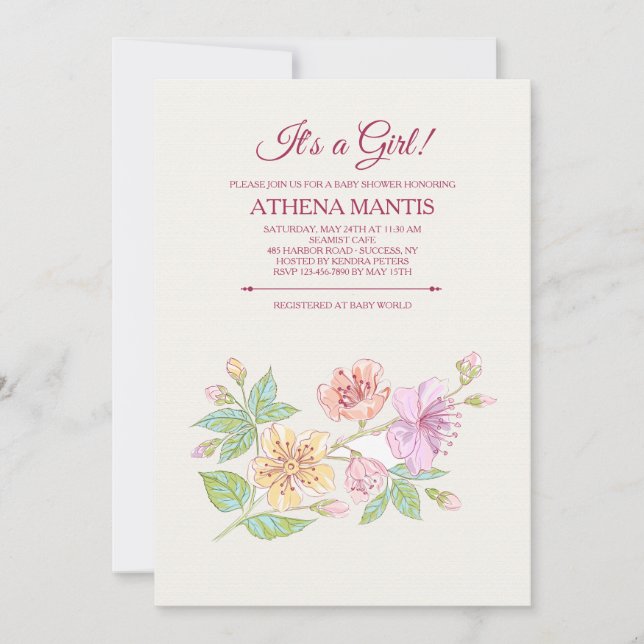 Invitación floral sinfónica (Anverso)