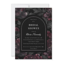 Floral Skull oscuro Moody Shower Gótica Bridal Sho