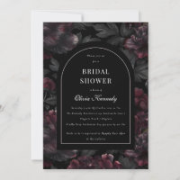 Floral Skull oscuro Moody Shower Gótica Bridal Sho