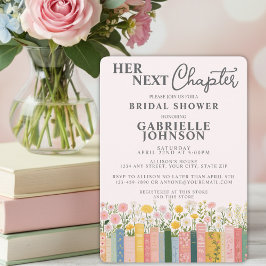 Invitación Floral Storybook: Su próximo capítulo, ducha de no