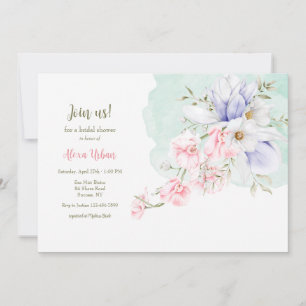 Invitación Floral Suavemente Hablado