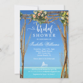 Invitación Floral Summer Beach Wedding Gate Bridal Shower