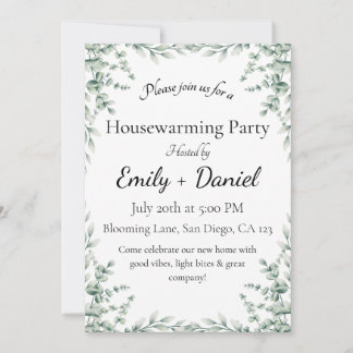 Invitación Floral summer house warming party invitation