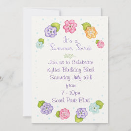 Invitación Floral Summer Soiree