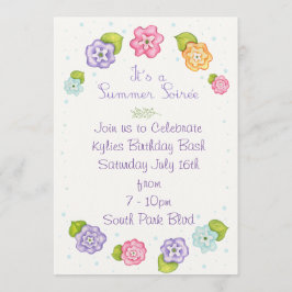 Invitación Floral Summer Soiree