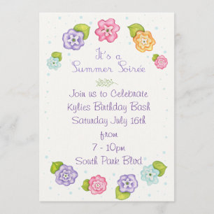 Invitación Floral Summer Soiree