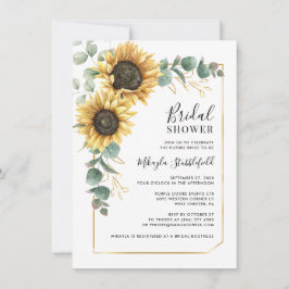 Invitación Floral Sunflower Botanical Bridal Shower